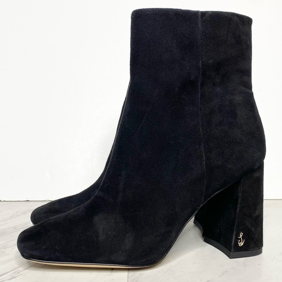 Sam Edelman Codie Black Suede Ankle Bootie 7 1/2 M - Picture 1 of 15